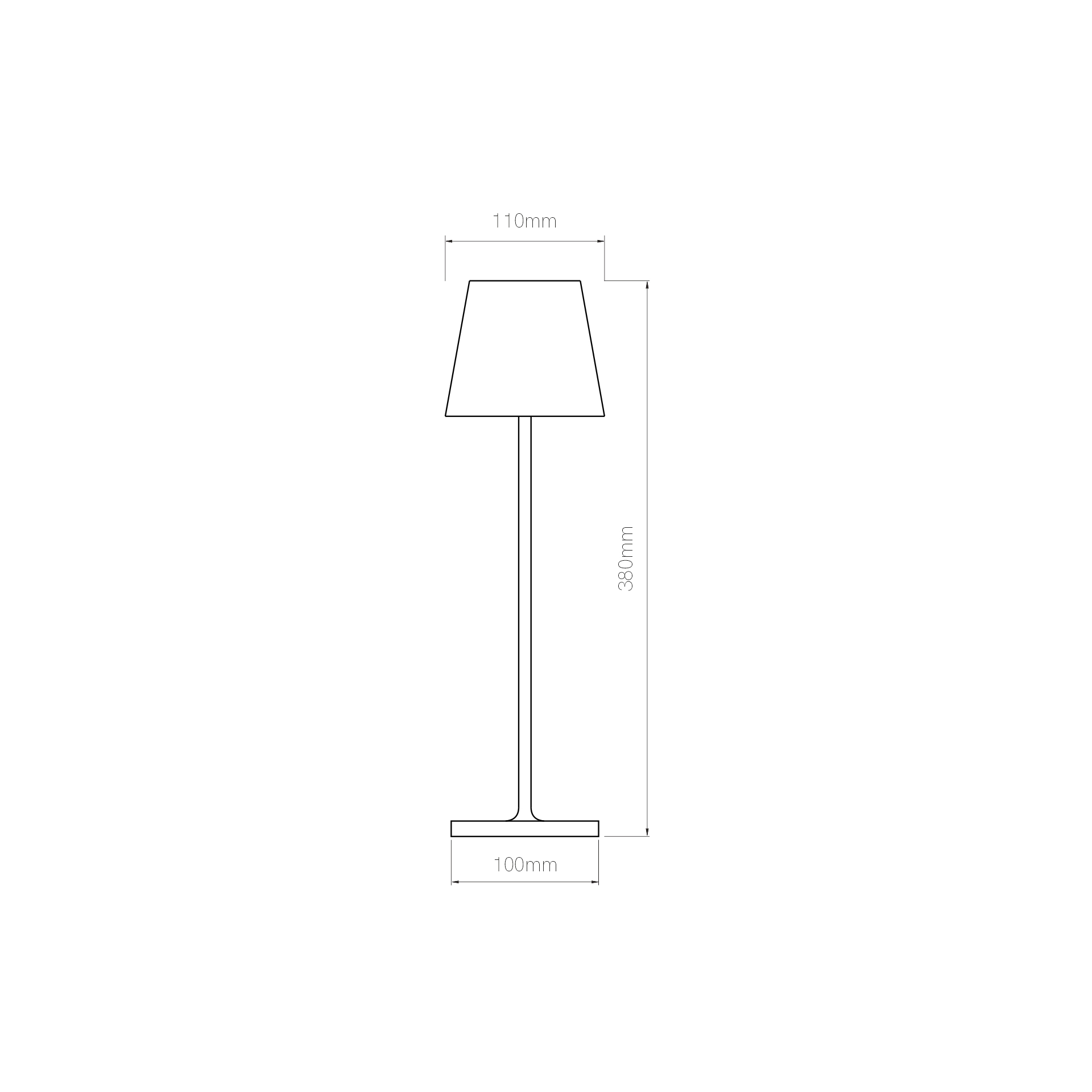Lampe de Table Rouge rechargeable 3,7DC 1,2W 165lm 100° IP54 Ø110mm - Blanc  Chaud 3000K