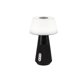 Lampe de table & Enceinte Bluetooth 1x SMD LED, 4,5W · 1x 600lm, 2700+4500+6500K NOIR DJ