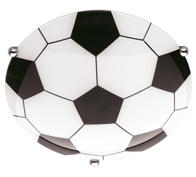 Plafonnier ballon de foot en verre sans ampoules